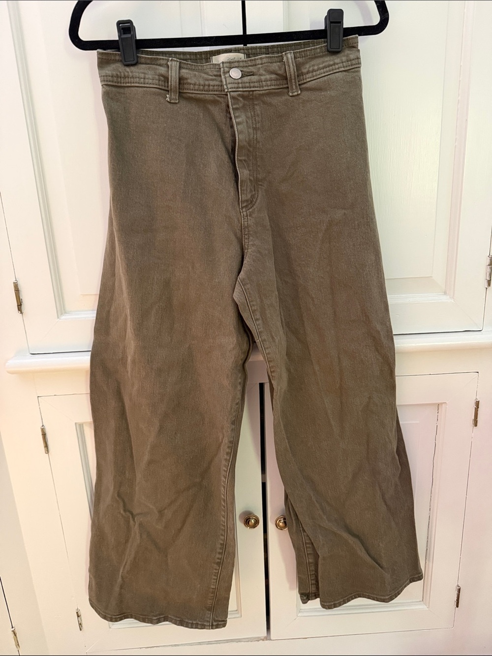 Universal Thread Sailor Wide Leg Jeans 8 Regular Olive Green Denim Pants